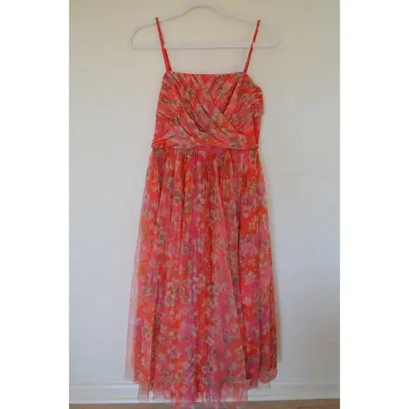 HUTCH QUINN PLEATED MIDI COCKTAIL DRESS Size 6 - Picture 4 of 7